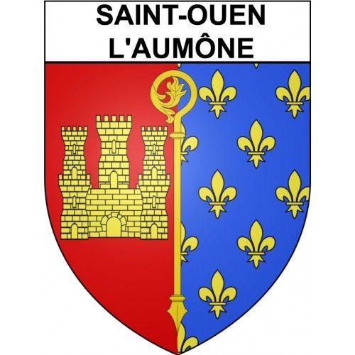 Saint-Ouen-L'aumône 95 Ville Stickers Blason Autocollant Adhésif - 12 Cm