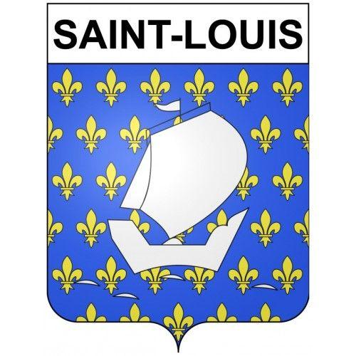 Saint-Louis 97 Ville Stickers Blason Autocollant Adhésif - 8 Cm