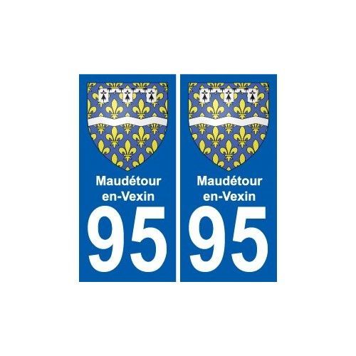 95 Maudétour-En-Vexin Blason Autocollant Plaque Stickers Ville - Droits