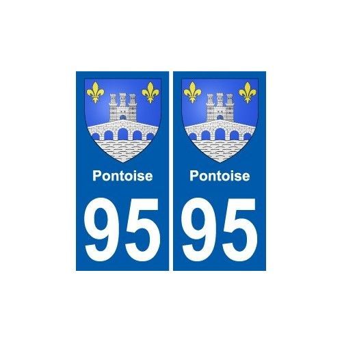 95 Pontoise Blason Autocollant Plaque Stickers Ville - Droits