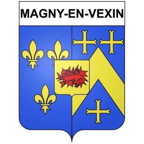 Magny-En-Vexin 95 Ville Stickers Blason Autocollant Adhésif - 4 Cm