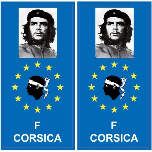 F Europe Corsica Drapeau Che Guevara Droit Autocollant Voiture Sticker - Droits