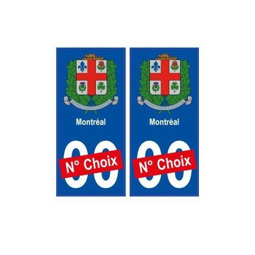 Montréal Ville Sticker Numéro Au Choix Autocollant Blason Canada City - Arrondis