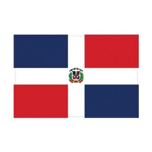 Autocollant Drapeau Dominican Republic Dominicaine, République Sticker Flag - 8 Cm