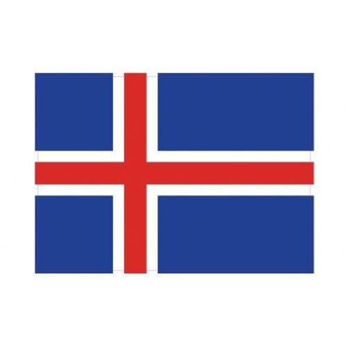 Autocollant Drapeau Iceland Islande Sticker Flag - 12 Cm