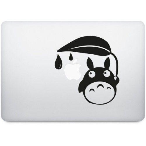 Totoro Pomme Sticker Adhesif Pour Mac Apple - Orange