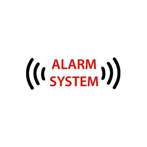 Autocollant Alarme Voiture Sticker Alarm System 16 - 4 Cm