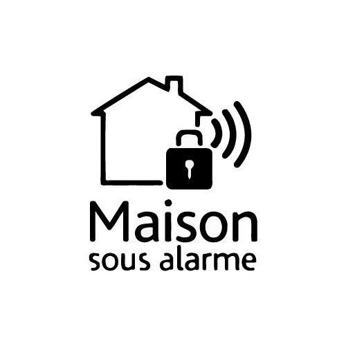 Autocollants Maison Sous Surveillance Alarme 13 - 8 Cm