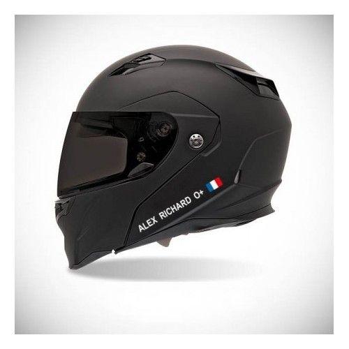 Autocollant Pour Casque De Moto Sticker Identité - Adesiva Di Colore Bandiera Italia - Blanc