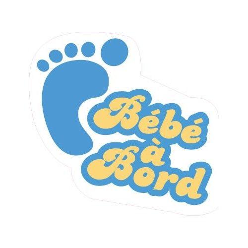 Bébé À Bord Pied Bleu Logo 9231 Autocollant Adhésif Sticker - 12 Cm