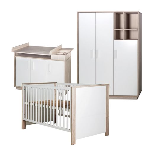 Chambre Bébé Complète Olaf - Roba - Lit Combiné - Laqué - Blanc