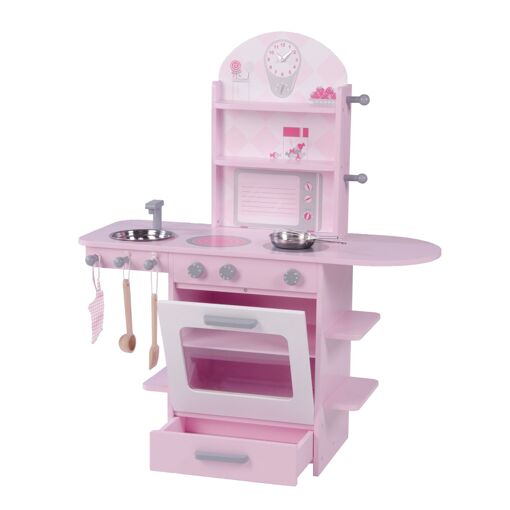 Cuisine Enfant En Bois Roba - Rose - Accessoires Vari�s - Ag... - 3