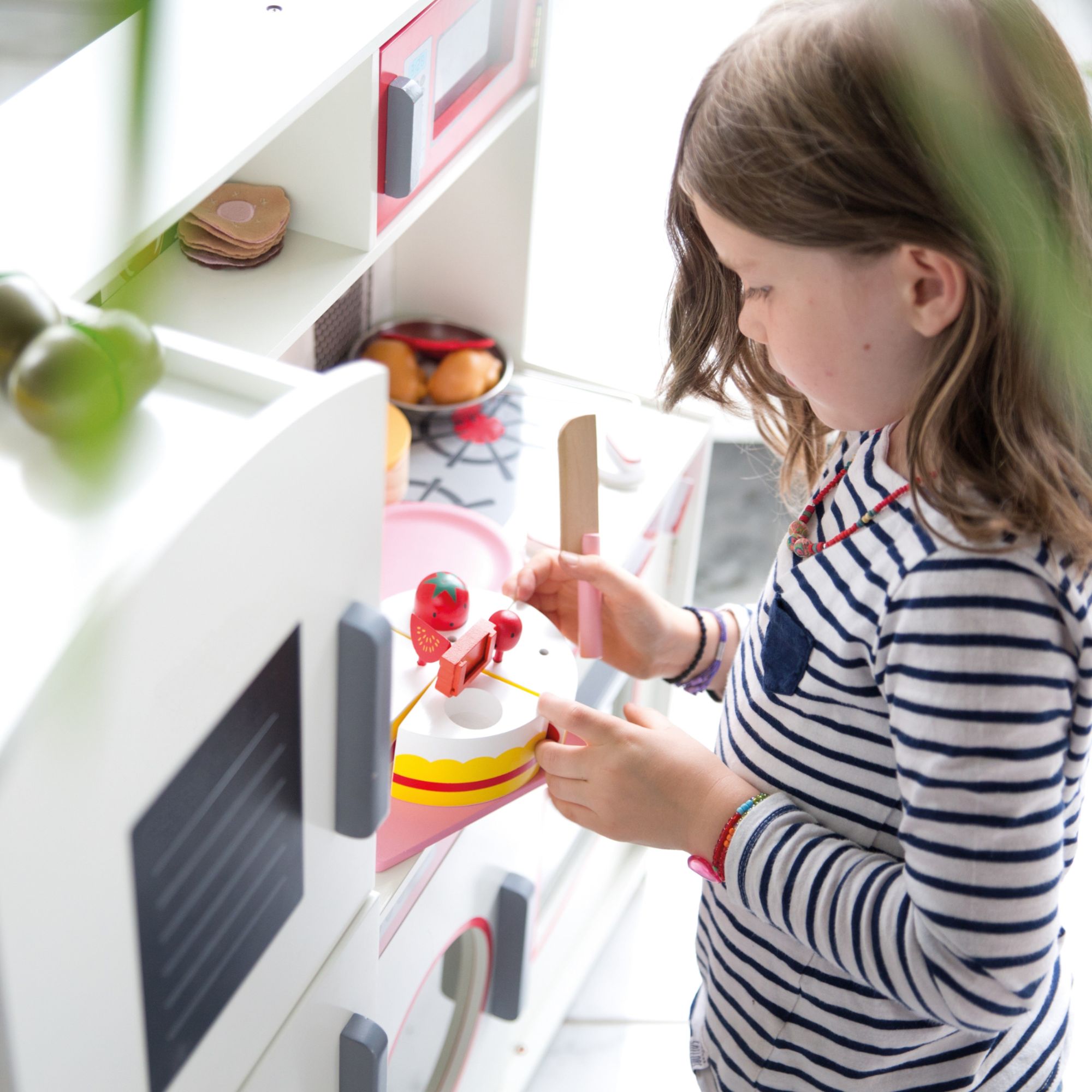 Roba Grande Cuisine Enfant En Bois + Accessoires Vari�s - Bl... - 2