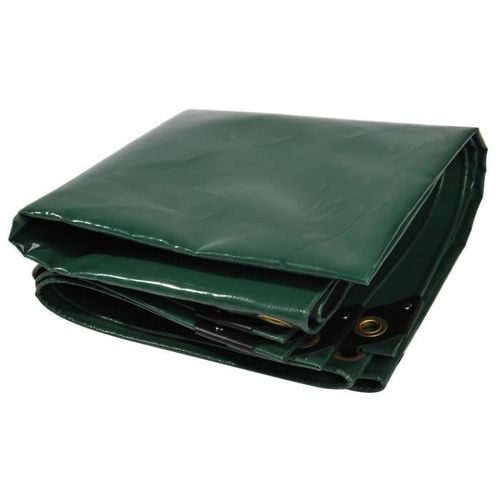 Bâche premium NEMAXX PLA48 400x800 cm - vert avec illets, 650 g/m² PVC, abri, toile de protection - étanche, résistante, 32m²
