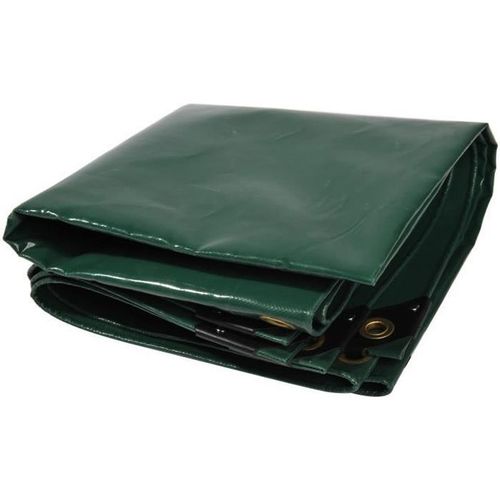 Bâche premium NEMAXX PLA34 300x400 cm - vert avec ¿illets, 650 g/m² PVC, abri, toile de protection - étanche, résistante, 12m²