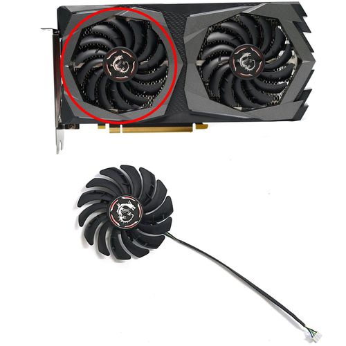 Refroidisseur de GPU pour Msi Geforce RTX 2060 Super Gaming X,ventilateur de vidéo,PLD09210S12HH,87mm,DC 12V,0,40 A,4 broches,RTX2060 - Type 1pcs #B