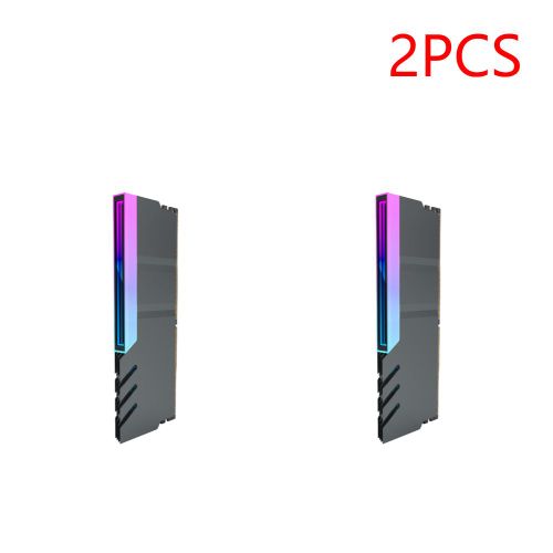 Refroidisseur Ram religieux DDR4 DDR5,dissipateur thermique de refroidissement 5V 3PIN ARGB AHatchDialuminium alliage résistant à la chaleur,accessoires informatiques - Type Black 2PCS