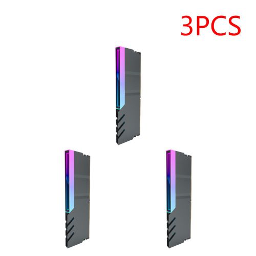 Refroidisseur Ram religieux DDR4 DDR5,dissipateur thermique de refroidissement 5V 3PIN ARGB AHatchDialuminium alliage résistant à la chaleur,accessoires informatiques - Type Black 3PCS