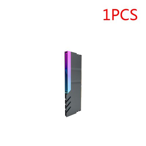 Dissipateur de chaleur en alliage d'aluminium pour ordinateur,technologie de mémoire religieuse,DDR4,DDR5,5V,3 broches,ARGB,AHatchDiAluminum,résistance à la chaleur - Type Black 1PCS