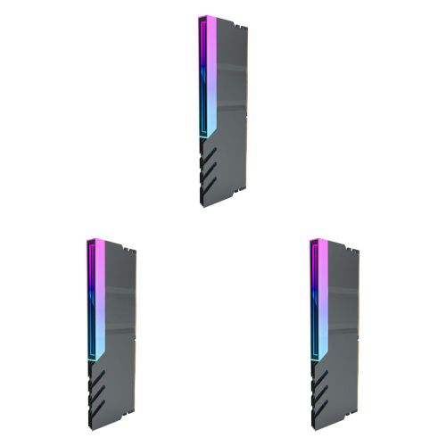 Dissipateur de chaleur en alliage d'aluminium résistant à la chaleur,refroidisseur,accessoires informatiques,Ram Religieux,AHatchDiAluminium,DDR4,DDR5,5V,3PIN,ARGB - Type Black 3PCS