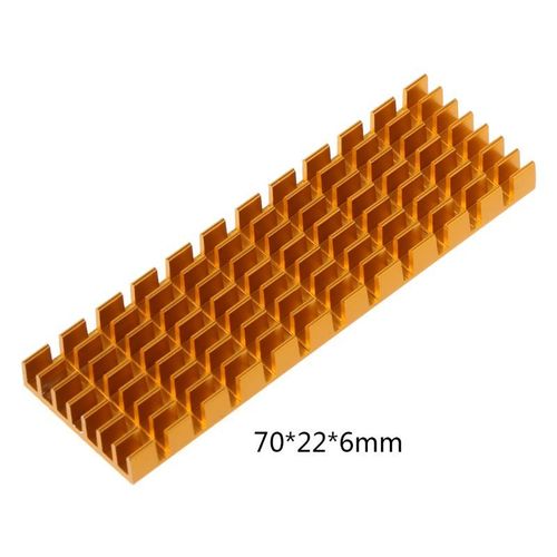 Disque dur SSD à semi-conducteurs en alliage d'aluminium,refroidisseur de dissipation thermique,M.2 NVcloser NGFF 2280 SSD - Type Or