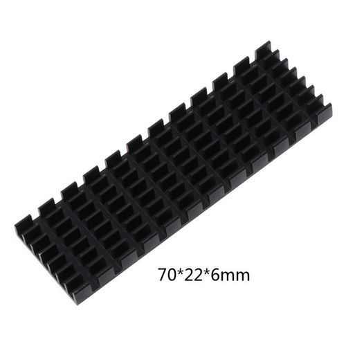 Disque dur SSD à semi-conducteurs en alliage d'aluminium,refroidisseur de dissipation thermique,M.2 NVcloser NGFF 2280 SSD - Type Black