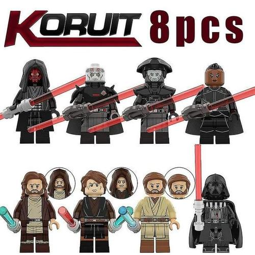 Lot De 8 Figurines De La Série Star Wars Anakin Skywalker Darthmaul Obi-Wan À Assembler, Mini Blocs De Construction, Figurines D'action, Jouet, Cadeau Pour Enfants