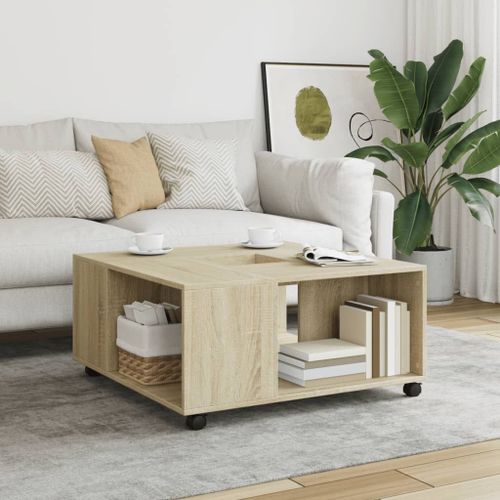 Vidaxl Table Basse Chêne Sonoma 80x80x40 Cm Bois D'ingénierie