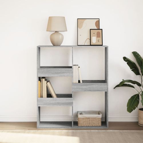 Vidaxl Bibliothèque/Séparateur De Pièce Sonoma Gris 100x33x115 Cm