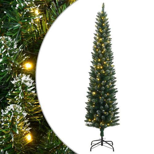 vidaXL Sapin de Noël artificiel mince 150 LED 150 cm