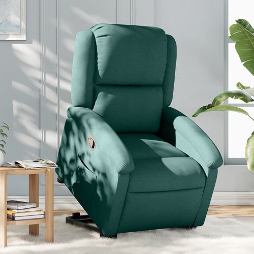 Vidaxl Fauteuil Inclinable Vert Foncé Tissu