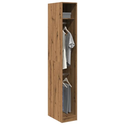 Vidaxl Garde-Robe Chêne Artisanal 30x50x200 Cm Bois D'ingénierie