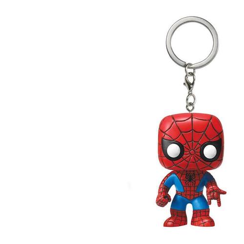 Porte-clés de voiture, petit pendentif, dessin animé Marvel Spiderman bonhomme de neige