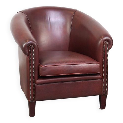 Fauteuil Club En Cuir De Vachette De Haute Qualit Dans Un Style Anglais Classique Marron