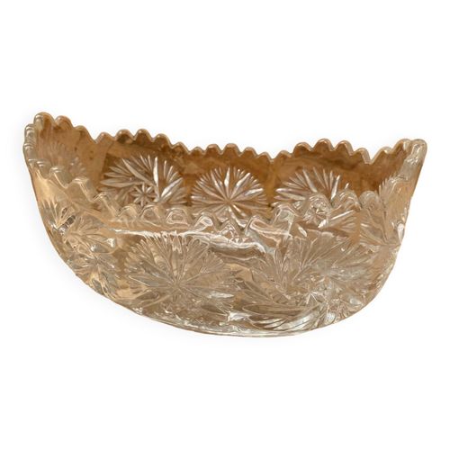 Ancienne Coupe Centre De Table Cristal Taill Annes 50 Vintage Transparent