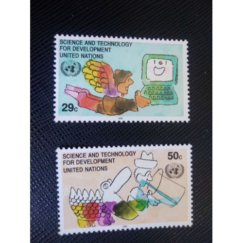 Timbre Nation Unis - New-York Yt 615 - 616 Serie: Science Et Technologie 1992 ( 090706 )