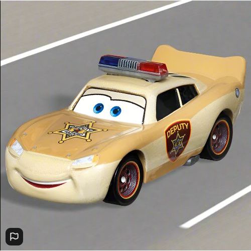 Disney And Pixar Cars 1:55 Scale Die-Cast Lightning Mcqueen Deputy Hazzard Figure