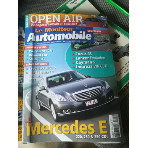 Le Moniteur Automobile 1445 De 2009 Porsche 911 Gt3,Clio,Saab 9-3x,Lancia Delta 1.9 Twinturbo Multijet,Jaguar 3.0d,3.0d S,Mercedes E220 Cdi,E250 Cdi,E350 Cdi,Ford Focus Rs,Subaru Impreza Wrx Sti,Mitsu