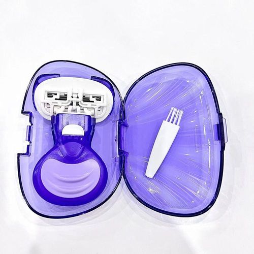 Épilateur Facial Sûr Pour Femme Avec Boîte De Rangement,Rasoir Lisse,Mini Rasoir Bikini,Machine Confortable,Rentabilité,Bande De Vera - Type 03 Purple