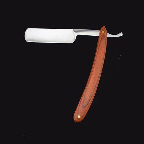 Rasoir Manuel De Haute Qualité En Acier Inoxydable 420,Manche En Bois,À L'ancienne,Lame Tranchante Pour Barbier - Type Coloured