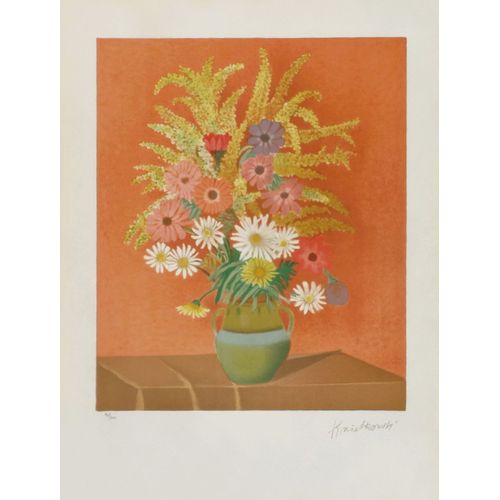 Jean Kwiatkowski Vase De Fleurs 1970 Lithographie