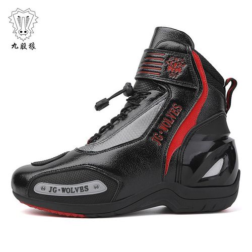 Chaussures Bottes Basses De Motocross D'aventure Toutterrain Pour Hommeschaussures De Moto Noireschaussures D'équitation Rétrosemelle En Caoutchoucchaussures De Cycliste Imperméables