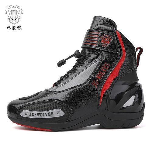 Chaussures Bottes Basses De Motocross D'aventure Toutterrain Pour Hommeschaussures De Moto Noireschaussures D'équitation Rétrosemelle En Caoutchoucchaussures De Cycliste Imperméables