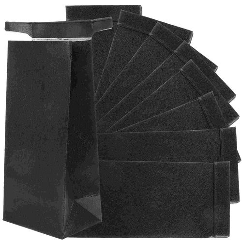 Sacs en papier portables universels pour voyager,carsickness,vomi,avion,poubelle,livres,mouvement,extérieur,10 pièces - Type Black-18x8cm