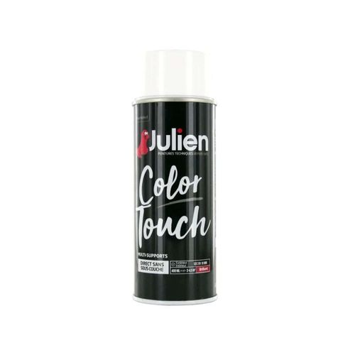 Peinture aérosol Julien blanc brillant 400ml Ral 9010
