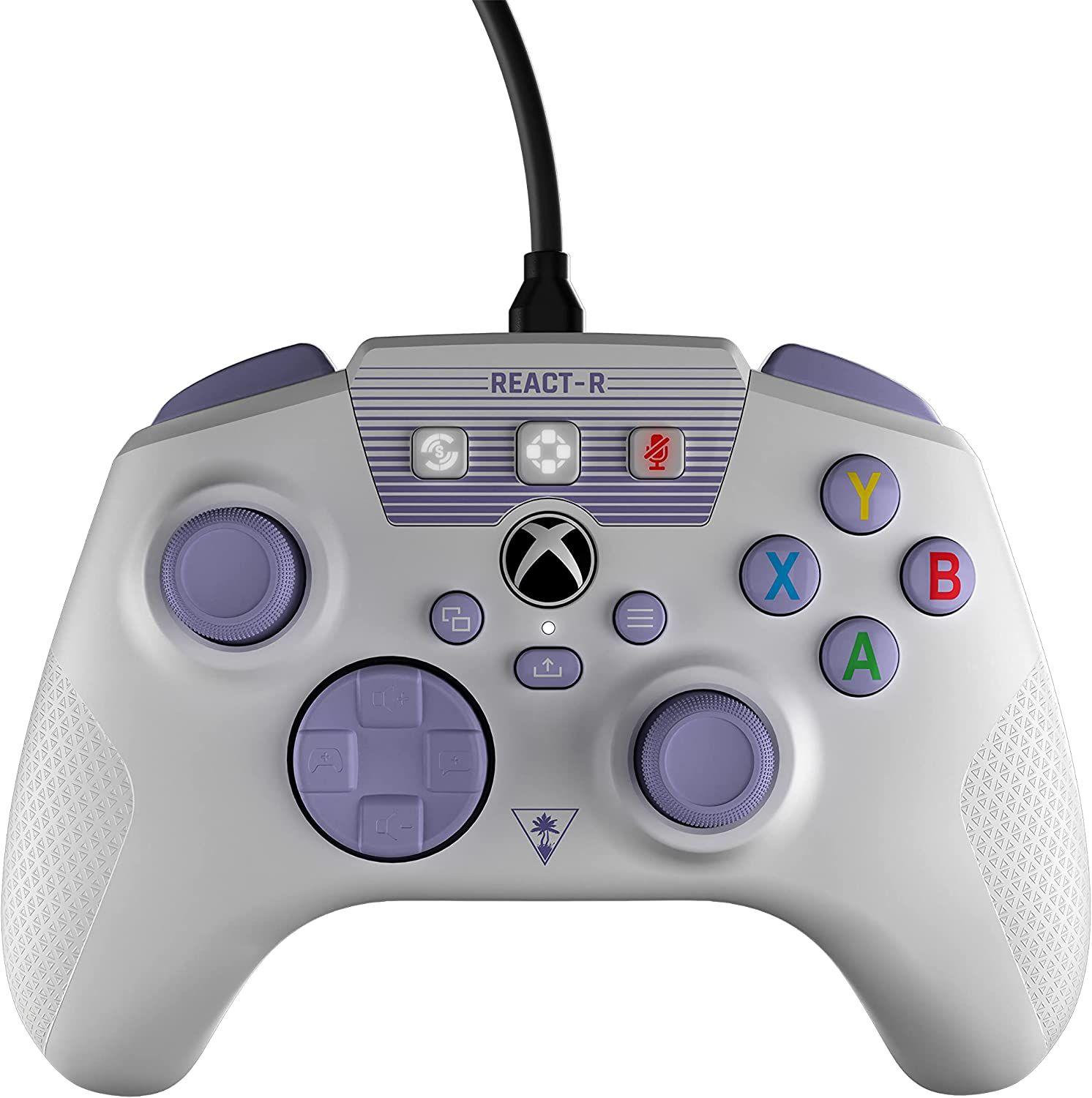 Turtle Beach REACT-R Controller Blanc/Violet - Xbox Series X, S, Xbox One and  PC