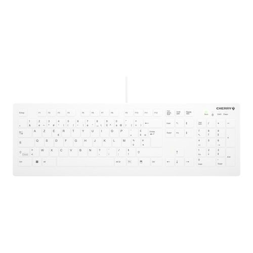 Active Key AK-C8112 - Clavier - médical - 100% - full size - lavable - USB - AZERTY - Français - commutateur : CHERRY SX - blanc