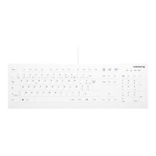 Active Key AK-C8112 - Clavier - médical - 100% - full size - lavable - USB - AZERTY - Français - commutateur : CHERRY SX - blanc