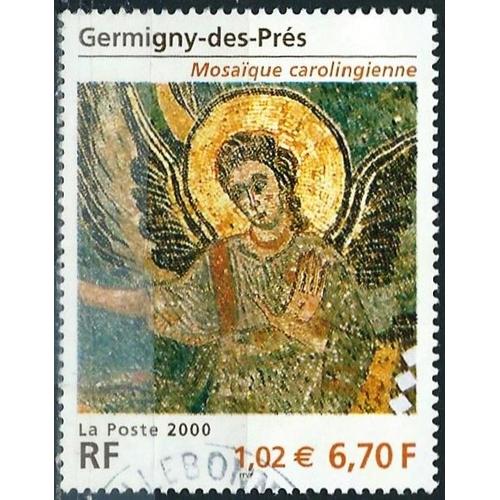 France 2000, Beau Timbre Yvert 3358, Mosaique Carolingienne À Germigny Les Prés, Oblitere, Tbe.