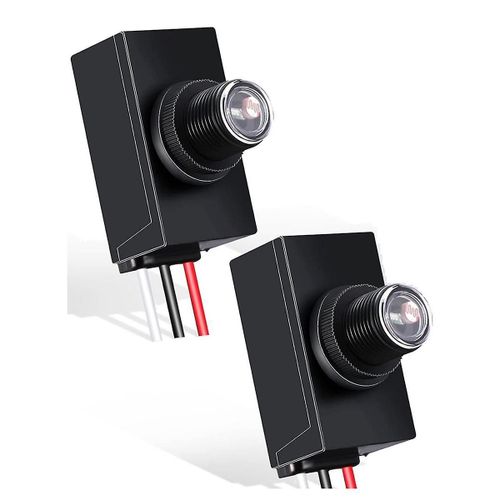 2 Pièces Crépuscule À L¿Aube Capteur Pour L¿Éclairage Extérieur 120-277v Interrupteur Photoélectrique Cellule Photoélectrique Lumière Sen